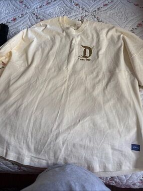 Disney Men's Cream Long-Sleeve Logo Sweatshirt